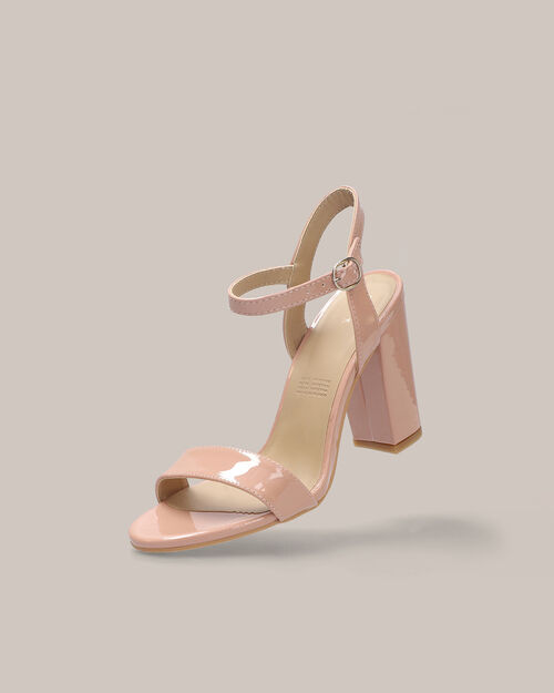 Sandalias De Tacón Cuadrado
